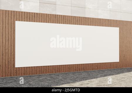 Mockup di un grande cartellone esterno sulla strada. 3d rendering. Foto Stock