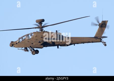 Nuovo Boeing Apache AH-64E con partenza da Wattisham Airfield. Foto Stock