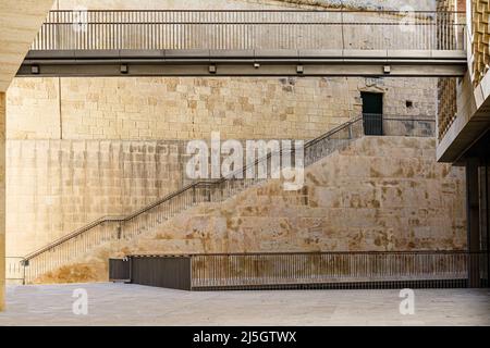 Foto architettoniche delle strade di la Valletta, Malta Foto Stock