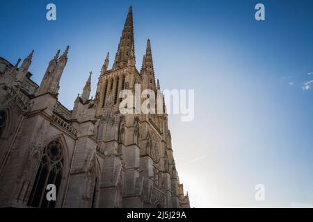 Foto della Chiesa di Saint Andre, conosciuta anche come cattedrale di Bordeaux nel sud-ovest della Francia. La cattedrale si trova nella zona medievale del c. Foto Stock