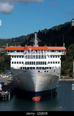 'Kaiarahi', Interislander Cook Strait Ferry, Picton, Marlborough Sounds, South Island, Nuova Zelanda Foto Stock