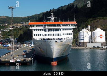 'Kaiarahi', Interislander Cook Strait Ferry, Picton, Marlborough Sounds, South Island, Nuova Zelanda Foto Stock