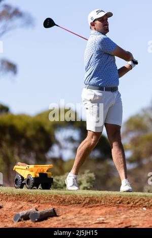 Karlkurla, Australia, 24 aprile 2022. Durante il Campionato 2021 CKB WA PGA, parte dell'ISPS HANDA PGA Tour of Australasia il 24 aprile 2022 presso il Kalgoorlie Golf Course a Kalgoorlie, Australia. Credit: Graham Conaty/Speed Media/Alamy Live News Foto Stock