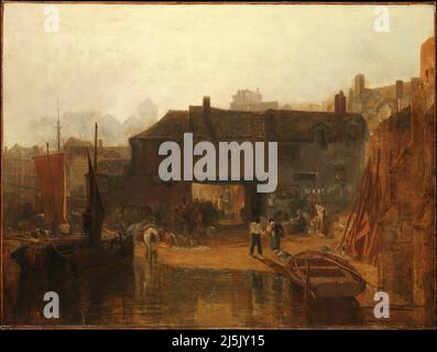 Saltash con il traghetto per l'acqua, Cornovaglia. Joseph Mallord William Turner. 1811. Foto Stock