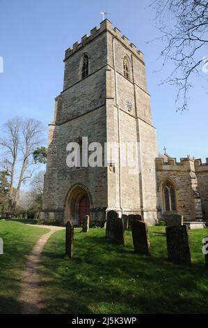 St Peter & St Paul Church, Steeple Aston, Oxfordshire Foto Stock