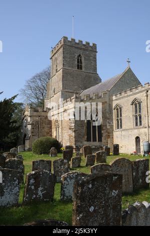 St Peter & St Paul Church, Steeple Aston, Oxfordshire Foto Stock