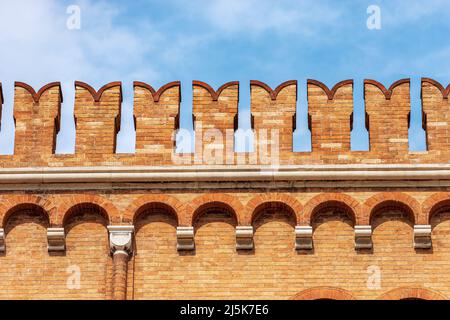 Treviso centro. Palazzo medievale, Palazzo dei Trecento o Palazzo della ragione, 1268 e la Torre Civica, 1218. Piazza dei Signori, Veneto, Italia. Foto Stock