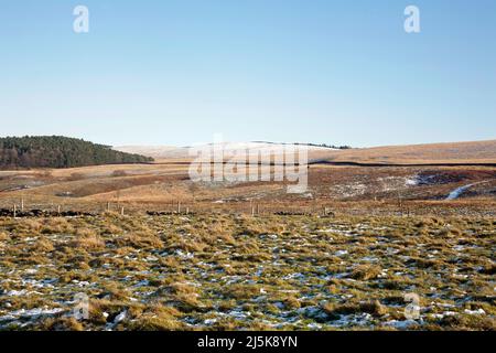 Una vista attraverso Park Moor verso Knights Low e Bowstonegate Lyme Handley vicino a Lyme Park Cheshire Inghilterra Foto Stock