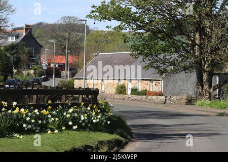 Ceres, Fife, Scotland, UK. Situato in una piccola glen, a circa 2 miglia sopra il Ceres Moor da Cupar e a 7 miglia da St Andrews. L'ex parrocchia di questo nome includeva gli insediamenti di Baldinnie, Chance Inn, Craigrothie, Pitscottie e Tarvit Mill. E' anche la sede del Museo Folcloristico di Fife. Il pittoresco villaggio case Foto Stock