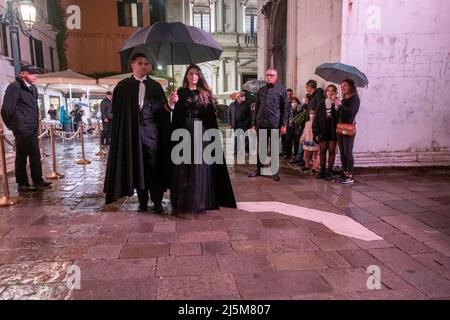 Bianca Brandolini D'Adda è stata vista in arrivo alla manifestazione Dior del 23 aprile 2022 a Venezia, in occasione della Mostra Internazionale d'Arte 59th. Foto Stock