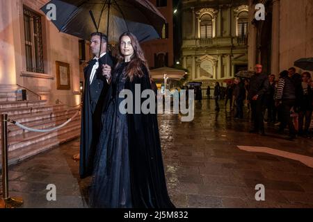 Bianca Brandolini D'Adda è stata vista in arrivo alla manifestazione Dior del 23 aprile 2022 a Venezia, in occasione della Mostra Internazionale d'Arte 59th. Foto Stock