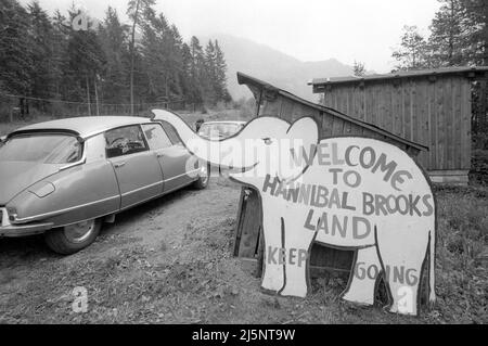 Ripresa del film ' Hannibal Brooks ' su una location a Vorarlberg. [traduzione automatizzata] Foto Stock