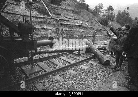 Ripresa del film ' Hannibal Brooks ' su una location a Vorarlberg. [traduzione automatizzata] Foto Stock