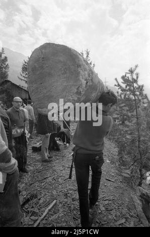 Ripresa del film ' Hannibal Brooks ' su una location a Vorarlberg. [traduzione automatizzata] Foto Stock