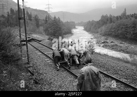 Ripresa del film ' Hannibal Brooks ' su una location a Vorarlberg. [traduzione automatizzata] Foto Stock