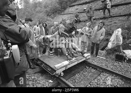 Ripresa del film ' Hannibal Brooks ' su una location a Vorarlberg. [traduzione automatizzata] Foto Stock