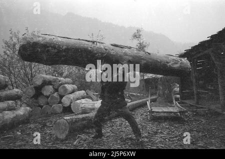 Ripresa del film ' Hannibal Brooks ' su una location a Vorarlberg. [traduzione automatizzata] Foto Stock