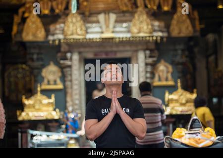 Singapore-Settembre 08,2019: Il Tempio di Sri Krishnan è un tempio indù a Singapore. Costruito nel 1870 e ammirato come monumento nazionale di Singapore. Foto Stock