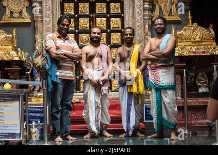 Singapore-Settembre 08,2019: Il Tempio di Sri Krishnan è un tempio indù a Singapore. Costruito nel 1870 e ammirato come monumento nazionale di Singapore. Foto Stock