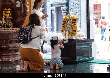 Singapore-Settembre 08,2019: Il Tempio di Sri Krishnan è un tempio indù a Singapore. Costruito nel 1870 e ammirato come monumento nazionale di Singapore. Foto Stock