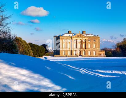 Nevicate a Castle Ward, County Down, Irlanda del Nord Foto Stock