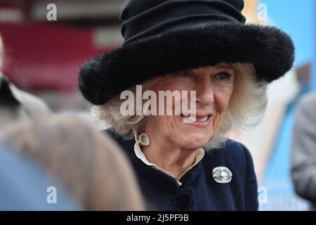 Camilla, duchessa di Cornovaglia visita Southend on Sea Foto Stock