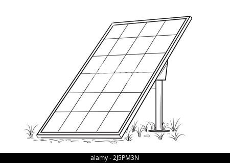 Illustrazione dello stock vettoriale del pannello solare. Illustrazione Vettoriale