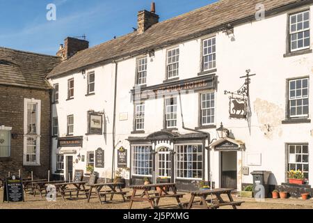 The Black Bull Hotel, a Reeth, North Yorkshire, Inghilterra, Regno Unito Foto Stock