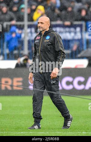 Stadio Carlo Castellani, Empoli, Italia, 24 aprile 2022, Allenatore di testa Luciano Spalletti (Napoli) durante Empoli FC vs SSC Napoli - Campionato italiano di calcio Foto Stock