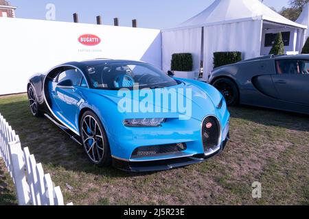 Bugatti Chiron in mostra al Salon Prive di Londra nei terreni del Royal Hospital Chelsea Foto Stock