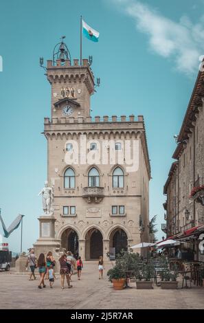 Piazza della Liberta - San Marino, San Marino - 12.07.2021 Foto Stock