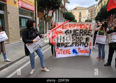 Nocera inferiore, Italia. 25th Apr 2022. (Foto di Pasquale Senatore/Pacific Press) Credit: Pacific Press Media Production Corp./Alamy Live News Foto Stock