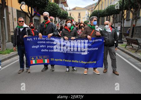 Nocera inferiore, Italia. 25th Apr 2022. (Foto di Pasquale Senatore/Pacific Press) Credit: Pacific Press Media Production Corp./Alamy Live News Foto Stock