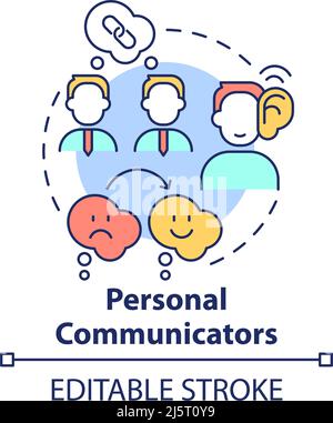 Icona del concetto di comunicatori personali Illustrazione Vettoriale