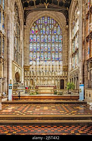 Forse la migliore chiesa che ho visto in decine di anni con un interno stupefacente. Ludlow Shropshire di St Laurence. Squisito sotto molti aspetti Foto Stock