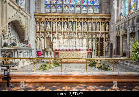 Forse la migliore chiesa che ho visto in decine di anni con un interno stupefacente. Ludlow Shropshire di St Laurence. Squisito sotto molti aspetti Foto Stock