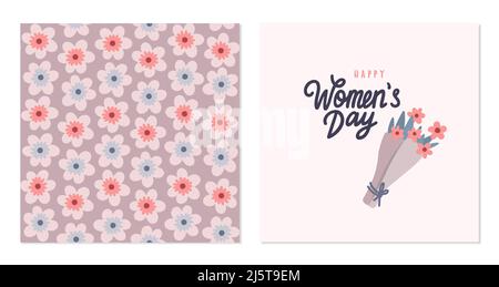 Carte belle del giorno della donna Illustrazione Vettoriale