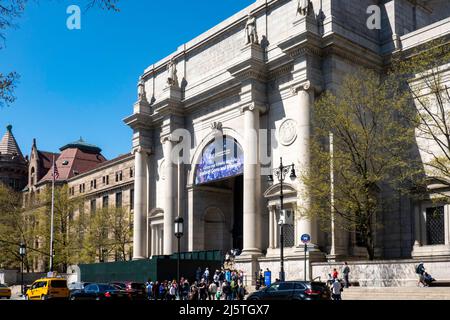 L'ingresso al Museo Americano di Storia Naturale dopo la rimozione della Statua Equestre di Theodore Roosevelt, New York City, USA 2022 Foto Stock