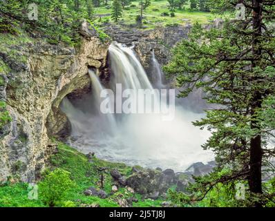 cascata al fiume boulder cade vicino a big legno, montana Foto Stock