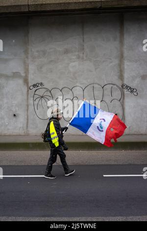 Lione, Francia, 5 gennaio 2019. Dimostrazioni di gilets jaunes (gilets gialli). Foto Stock