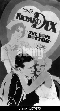 Display dipinto a mano per RICHARD DIX e GIUGNO COLLYER nel MEDICO DI AMORE 1929 direttore MELVILLE W. BROWN Paramount immagini Pubblicità per Paramount Publix Movie Theaters Foto Stock