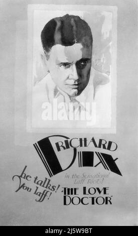 Display dipinto a mano per RICHARD DIX nel MEDICO DI AMORE 1929 direttore MELVILLE W. MARRONE Paramount immagini Pubblicità per Paramount Publix Movie Theaters Foto Stock