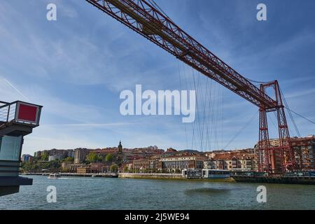 Il ponte sospeso Bizkaia tra Portugalete e Las Arenas Foto Stock