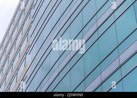 Edificio in vetro con griglie a Silicon Valley, San Jose, California Foto Stock