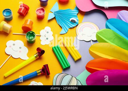 Concetto di Giornata Mondiale dei Bambini, primo piano Foto Stock