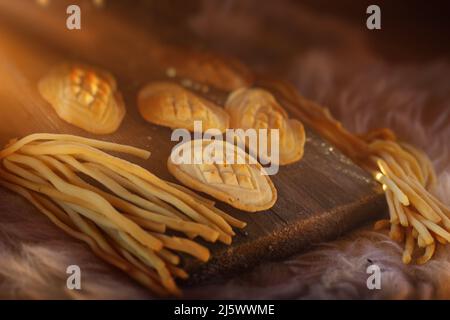 Delizioso scypek regionale fatto di latte di pecora Foto Stock