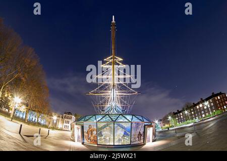 The Cutty Sark Historic Tea Clipper and Museum, Greenwich, Londra Foto Stock