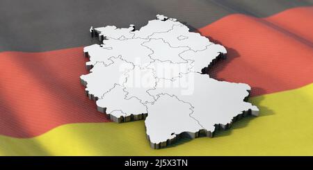 La Germania forma con gli stati federali sulla bandiera della Germania Foto Stock