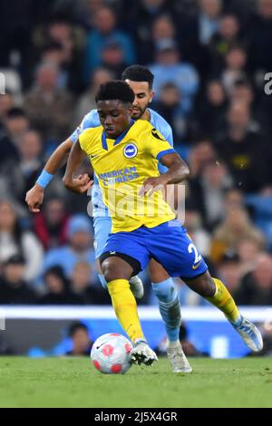 Tariq Lamptey di Brighton e Hove Albion. Data foto: Giovedì 21 aprile 2022. Photo credit should Read: Anthony Devlin/Alamy Live News/Alamy Live News Foto Stock