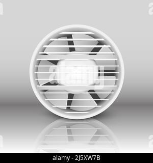 3d icona del vettore realistico. Ventilazione casa, ventilatore. Illustrazione Vettoriale